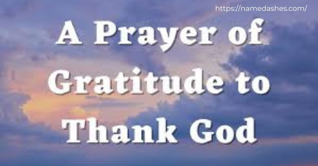 Prayers of Gratitude