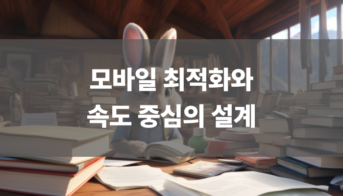 모바일 최적화와 속도 중심의 설계