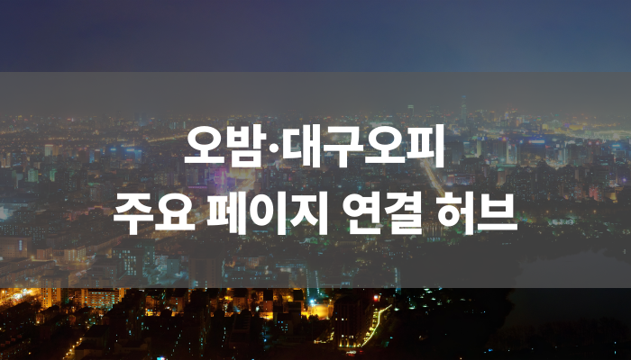 오밤·대구오피 주요 페이지 연결 허브